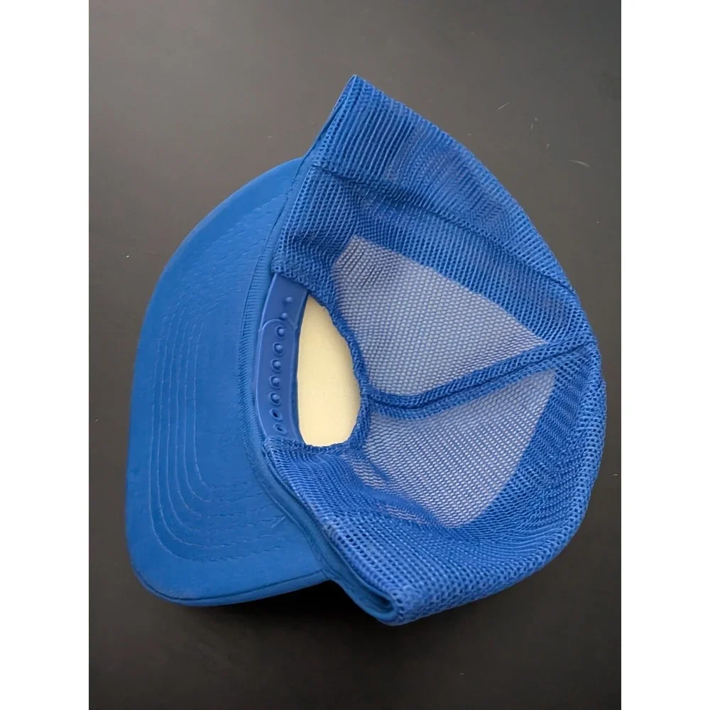 Vintage Dad Of The Year Snapback Trucker Hat Mesh Foam Blue White OSFM‎